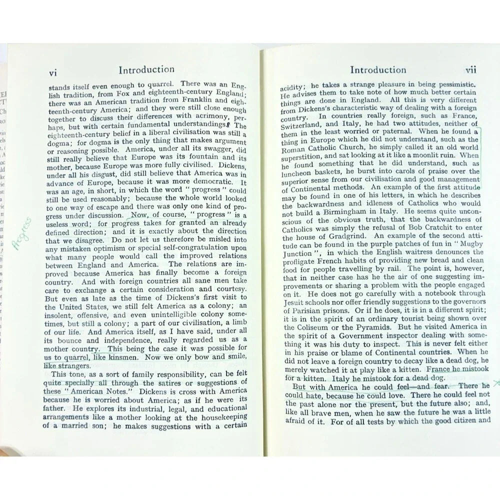 Dickens: American Notes and Pictures from Italy Everyman's Library #290